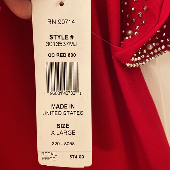 Msk red beaded top size xl NEW - Picture 6 of 9